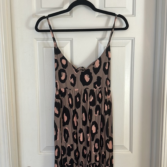 Malai Amal Leopard Print Maxi Dress small pink and brown multi-way - Picture 6 of 9